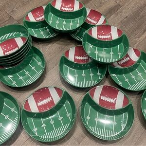 Football dishes, new never used, Super Bowl Party, perfect condition,